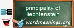 WordMeaning blackboard for principality of liechtenstein